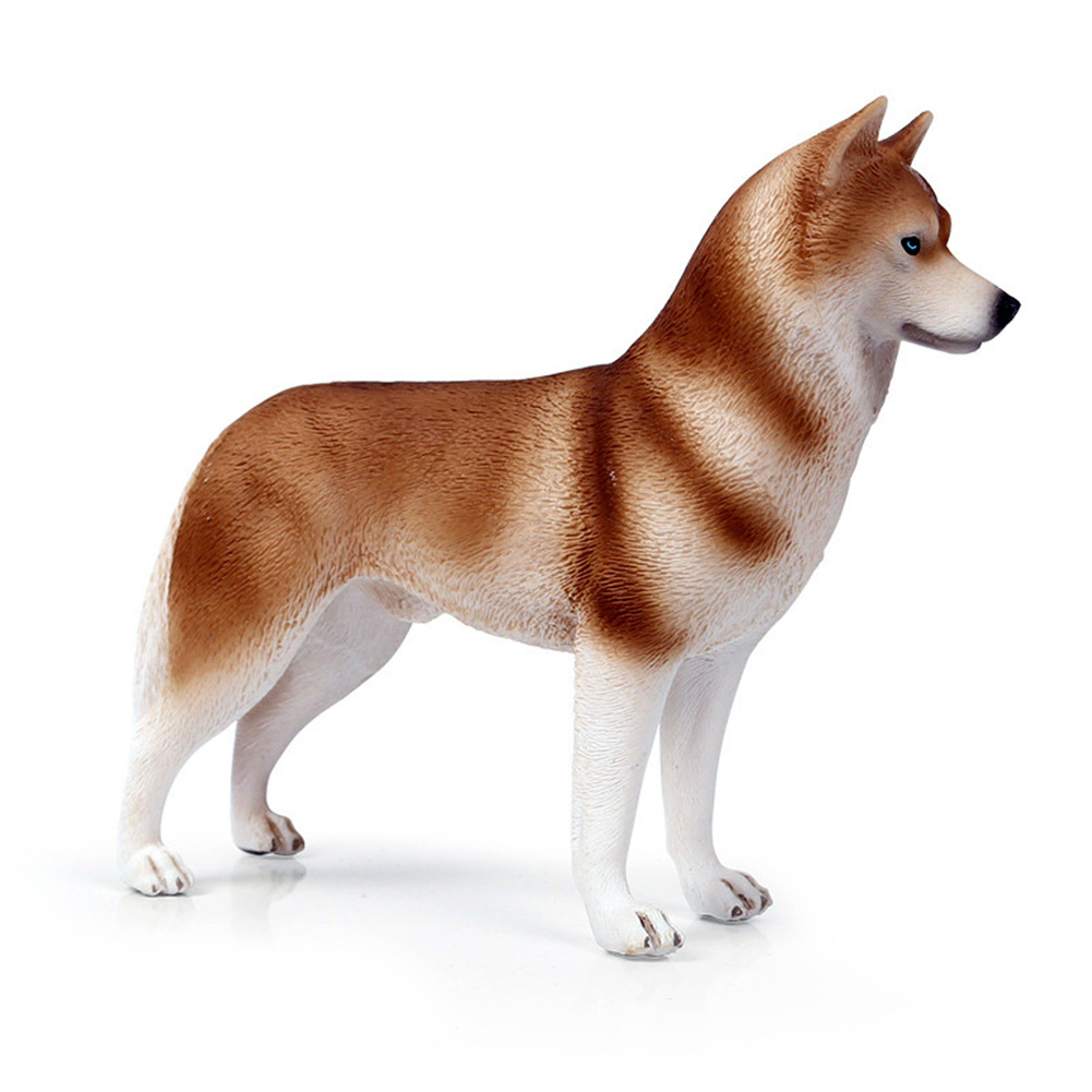 Shulemin Simulation Husky Dog Plastic Animal Model Desktop