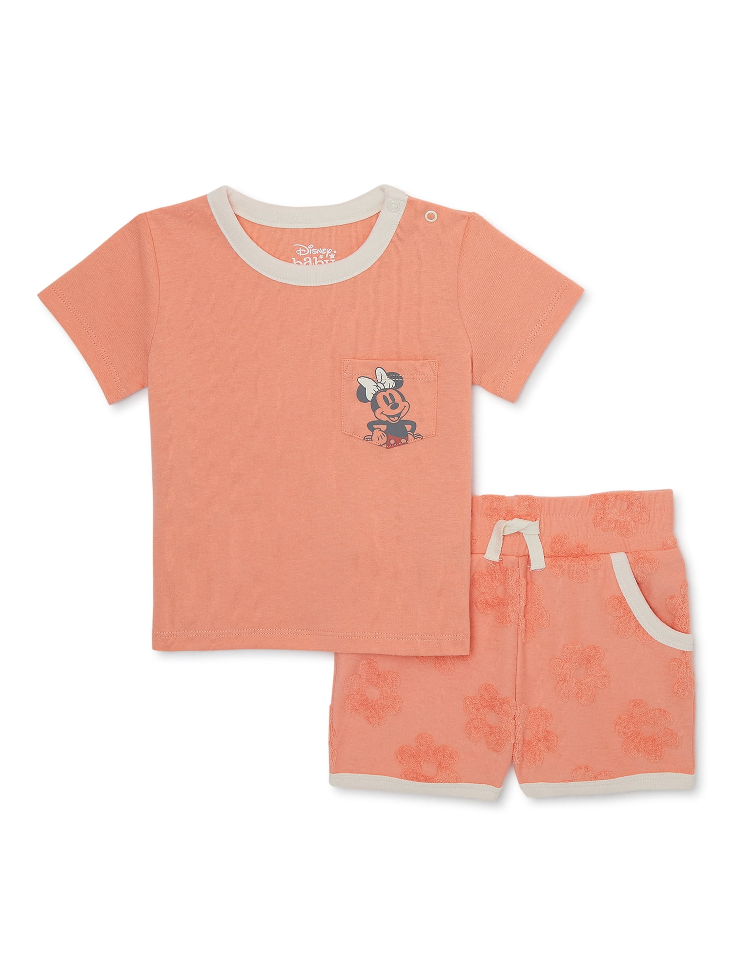 Minnie Mouse Baby Girls Terry Outfit Set, 3-Piece, Sizes 0-24 Months