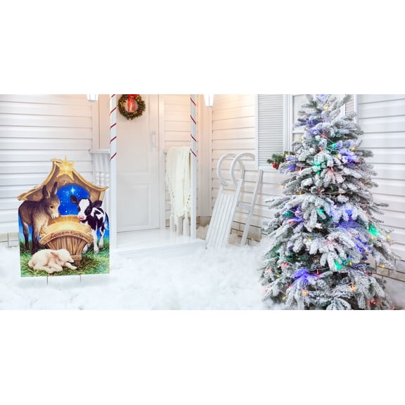 Born in a Manger(Gelsinger) - OUTDOOR Yard Sign 33" x 26"