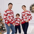thumbnail image 1 of Sudadera de manga larga roja con estampado de Papá Noel a juego para toda la familia, 1 of 5