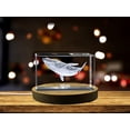 thumbnail image 1 of Ocean Symphony | Whale Design | 3D Engraved Crystal Keepsake, 1 of 5