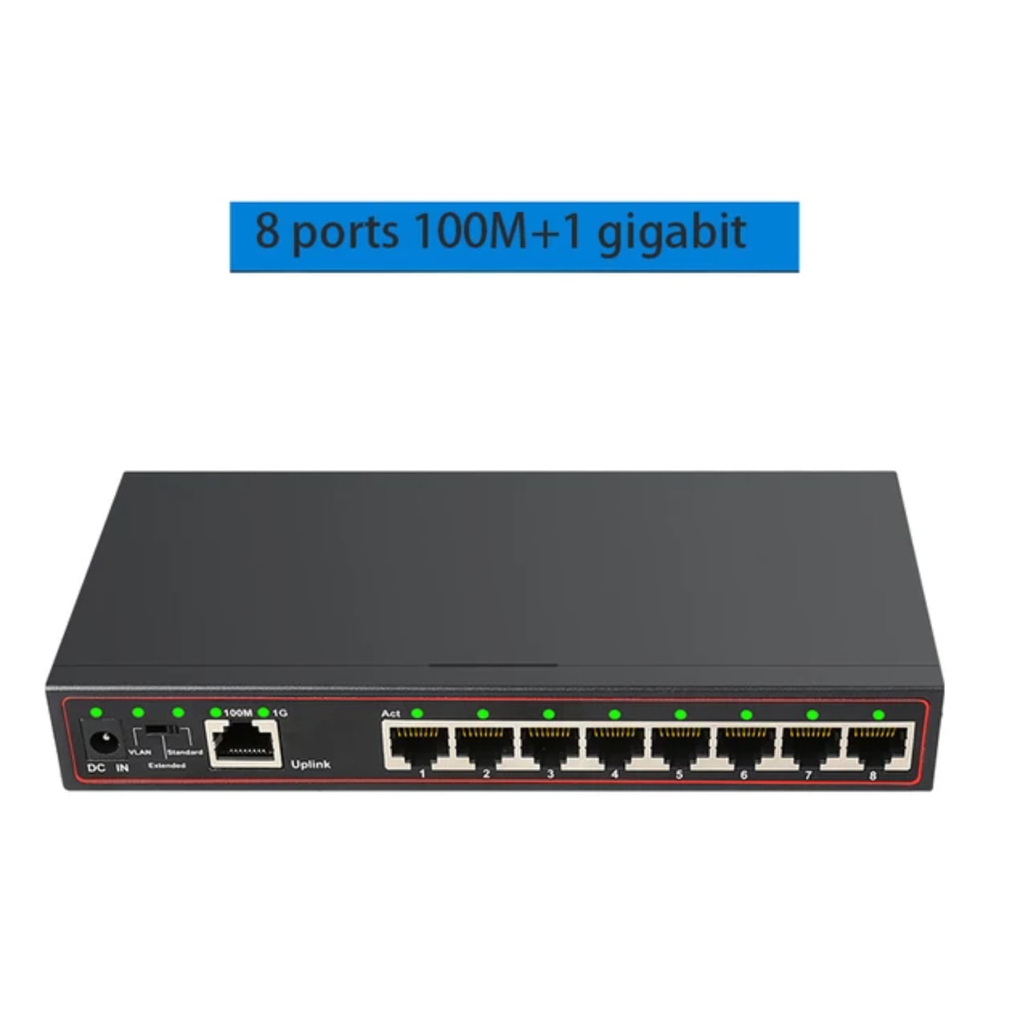 Switch Ethernet 2 Ports Gigabit 1000Mbps - Alimentation USB-C - Plug & Play - Pour PC, TV, Routeur