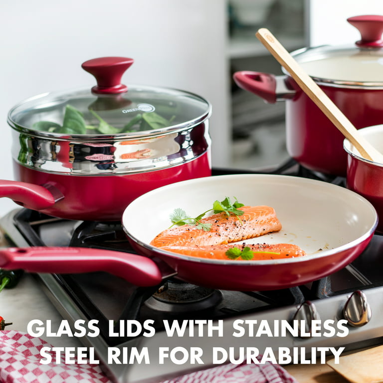 Best Cookware Sets 2023  16-piece Nonstick Red Pots and Pans set