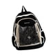 thumbnail image 5 of Mochila de moda con bolsillo transparente de nailon para viajes escolares y universitarios. Negro, 5 of 9