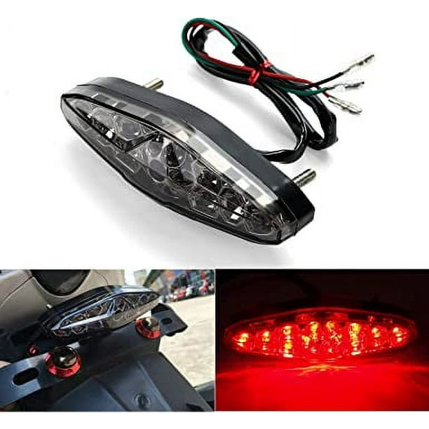 Luz trasera de freno LED para motocicleta, 12 V, universal, para quad, ATV, moto de cross, chopper personalizada