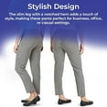 thumbnail image 6 of SAGEFINDS Slenderizing Ankle Pants for Women, Slimming Pull-On Slacks, Stretch Fit with Tummy Control, Work, Business, Office, Casual Wear, 6 of 7