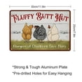 thumbnail image 2 of "Fluffy Butt Hut Pampered Chickens Live Here" Vintage Chicken Coop Metal Sign, 8x12 Inch Funny Farmhouse Wall Decor, Rustic Plaque with Hen Art for Backyard Coop and Barn, 2 of 8