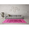 thumbnail image 3 of Ahgly Company Indoor Square Oriental Pink Industrial Area Rugs, 3' Square, 3 of 4