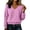 Pink Sweatshirts for Women, variant on TARIENDY Cropped Sweatshirt for Women Lightweight Long Sleeve V Neck Pullover Tops Fashion Fall Casual Sweatshirts Pink L