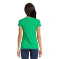 thumbnail image 4 of No Boundaries Scoop Neck Tee with Short Sleeves, 1 or 3-Pack, Women’s, 4 of 5