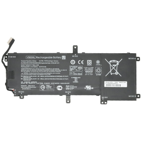 New VS03XL Laptop Battery for HP Envy 15 15T-AS000 15T-AS100 15-AS000 AS001NG AS101NG AS005NG AS003NG AS004NG AS006NG AS014WM AS091MS AS101NG AS133CL 849047-541 849313-850 HSTNN-UB6Y 11.55V 52Wh