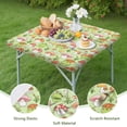 thumbnail image 4 of Green Mushroom Frog Green Pattern Square Fitted Tablecloth with Elastic Edge,Square Table Cover,Washable Elastic Table Cover for Home Kitchen Party Decor 34"x34", 4 of 6
