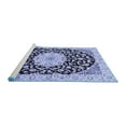 thumbnail image 2 of Ahgly Company Machine Washable Indoor Rectangle Medallion Blue Traditional Area Rugs, 2' x 3', 2 of 4