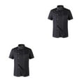 thumbnail image 4 of Maytalsory Convenient And Easy-to-clean Chef Coat Button Must-have For Every Chef Polyester Short Sleeve Chef Chef Jacket black l 2Set, 4 of 6