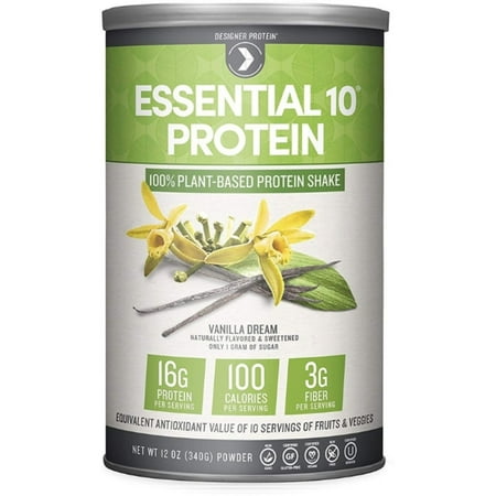 Designer Protein Essential 10 Protein, Vanilla Dream Flavor, 12 oz