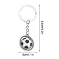 thumbnail image 2 of Suncoda Christmas Ornaments Christmas Tree Decorations Rotating Small Basketball Soccer Baseball Keychain Metal Ball Key Chain Christmas Day Gift Christmas Decorations Indoor On Clearance, 2 of 2