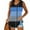 Sky Blue, variant on Generic Women V Neck Tank Tops Summer Loose Casual Basic Fashion Printed Sleeveless Shirts