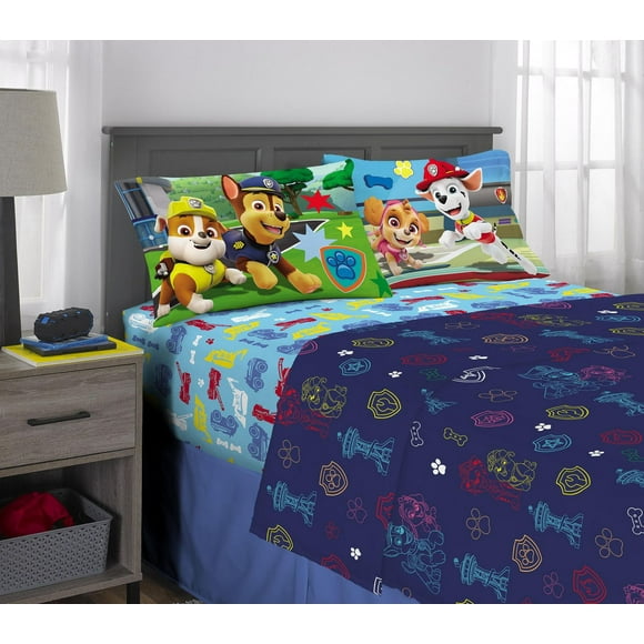 Ensemble de draps Paw Patrol pour lit pleine grandeur Ensemble de draps