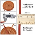 thumbnail image 2 of 5.5Yds 5mm Flat Genuine Leather Cord String Natural Leather Craft Lace Strips Full Grain Cowhide Braiding Cord Roll, 2 of 9