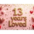 thumbnail image 5 of LUUFILx 13th Anniversary Celebration Backdrop Banner Heart Decor Perfect for Party Decorations Loved Years Special Event Supplies Backdrop Background Decor, 5 of 8