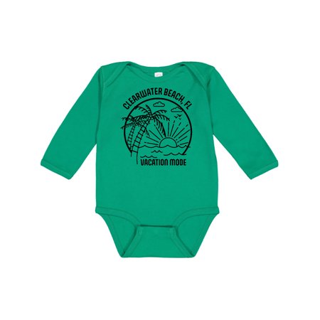 

Inktastic Summer Vacation Mode Clearwater Beach Florida Gift Baby Boy or Baby Girl Long Sleeve Bodysuit