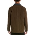 thumbnail image 2 of Theory mens  Diamond Quilted Wool-Trim Jacket, s, Brown, 2 of 3