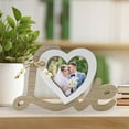 thumbnail image 2 of Chmadoxn Mr & Mrs Love Picture Frame for Wedding,Wooden Heart Shape Wedding Decor for Reception, Ceremony and Anniversary Party Valentine'S Day Valentines Day Gifts, 2 of 5
