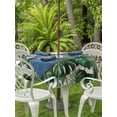 thumbnail image 3 of Outdoor Tablecloth with Umbrella Hole for Patio/Picnic/Party/Camping, Palm Leaves Tropical Waterproof Table Cloth Round Cover Washable, Green Botanical Summer Linen (Dia 54"), 3 of 8