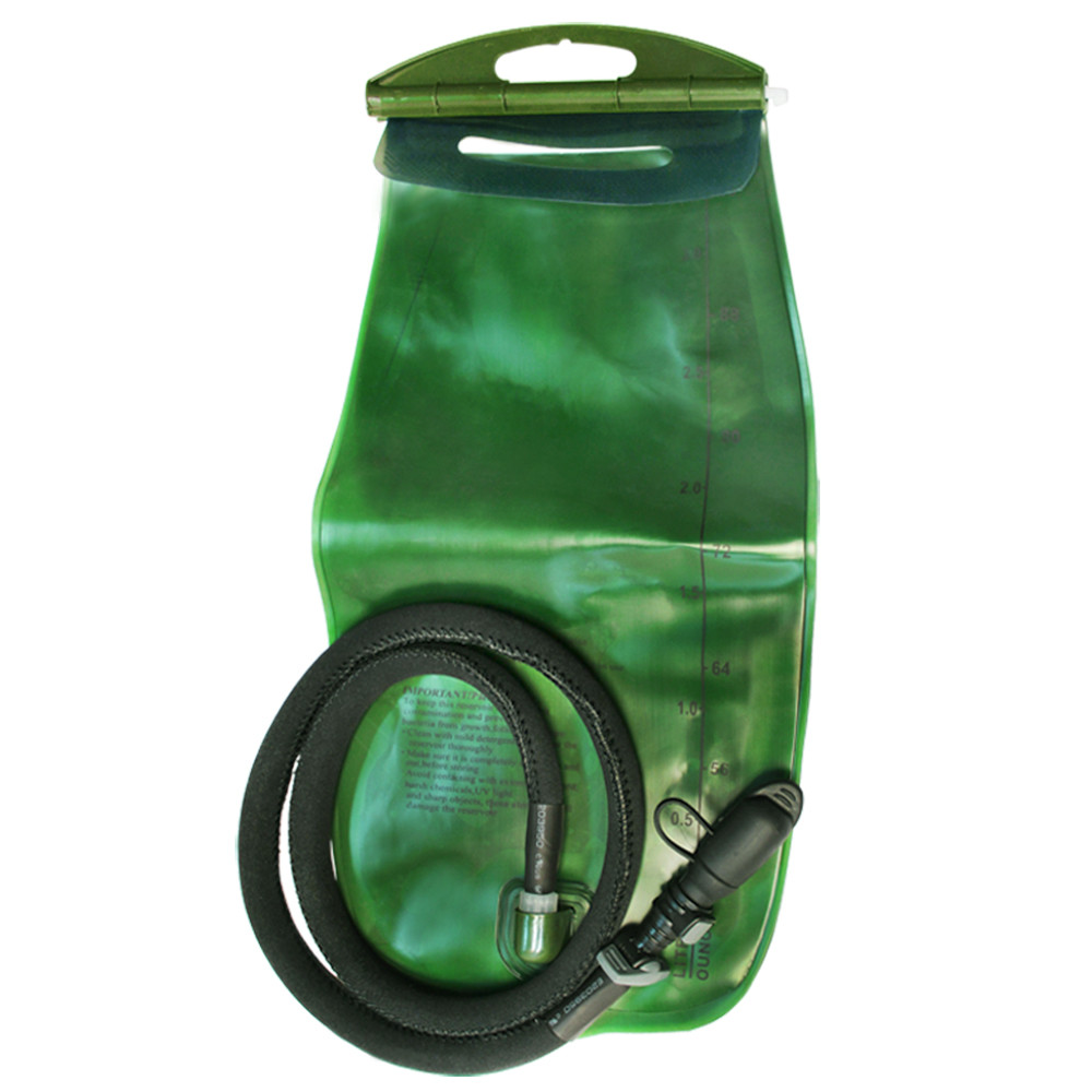 2 Liter Deluxe Hydration Bladder w/ Black Advanced Valve Hose Tactical