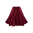 thumbnail image 3 of Xnihocha Kid Girls Ballroom Dancing Skirt Professional Latin Dance Dress Tango Rumba Ballet Skirted Leotard Burgundy 11-12, 3 of 7