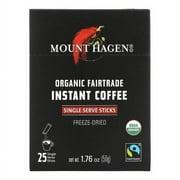 Mount Hagen, Organic Fairtrade Instant Coffee, 25 Single Serve Sticks, 1.76 oz Pack of 3