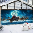 thumbnail image 4 of Santa Sleigh Christmas Party Background Banner with Classic Lighting for Holiday Outdoor Event Decoration, 4 of 6
