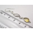 thumbnail image 3 of SilverStarJewel 925 Sterling Silver Original Citrine Long Urban Style Dangle Earrings 2.1", 3 of 3