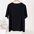 thumbnail image 5 of Olyvenn Casual T-Shirt for Women Solid Color Soft Athletic Blouse V-Neck Short Sleeves Shirts 2025 Summer Vacation Tee Tops Black 10, 5 of 5