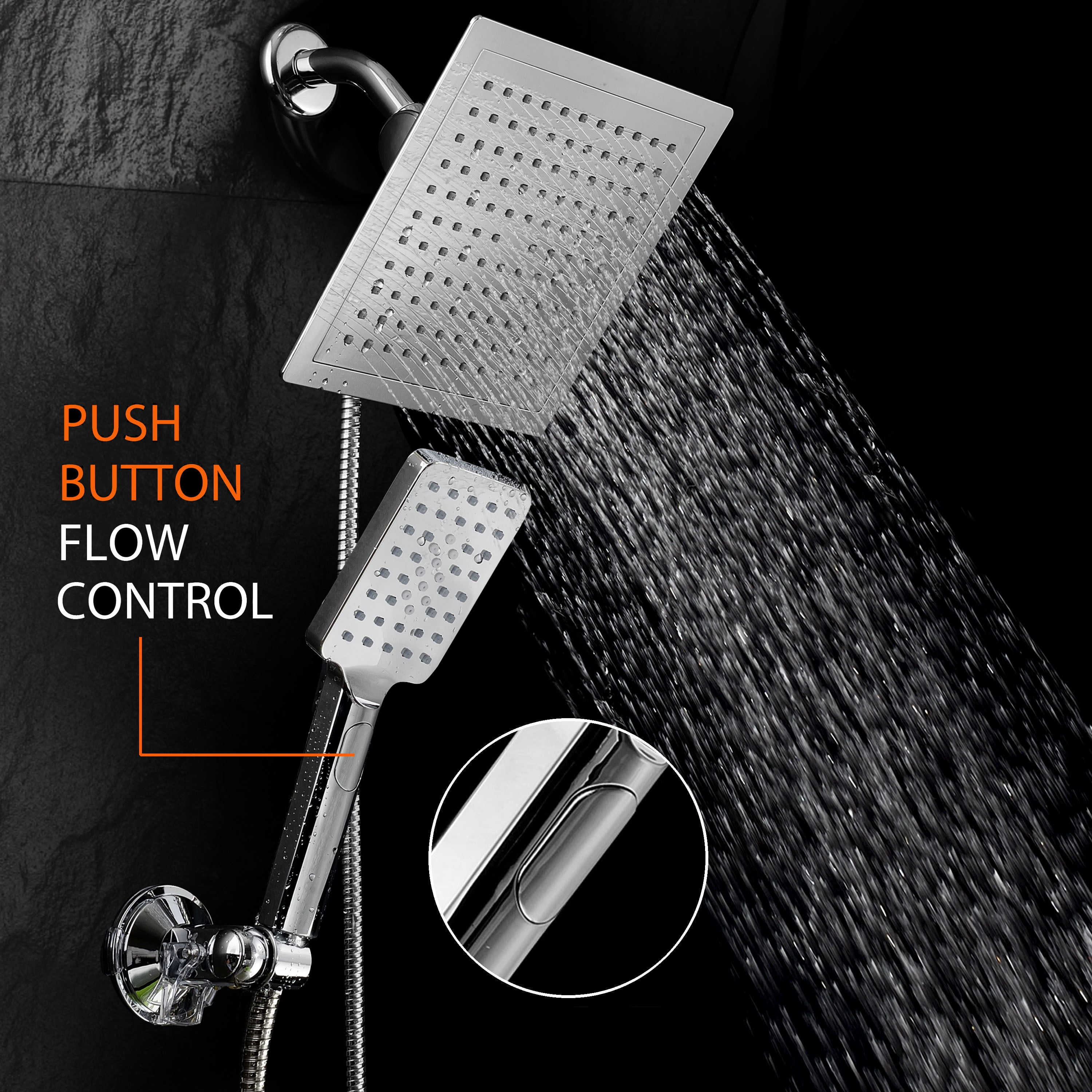 DreamSpa Ultra Luxury Rainfall Combo with Revolutionary Push Control