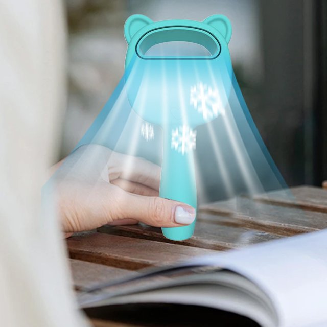 Fiudx Ofertas relámpago del día Mini secador de pelo para extensiones de pestañas, pequeño ventilador recargable por USB, tres velocidades, con energía eólica, para colgar con mucha frecuencia