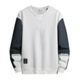 thumbnail image 1 of Ketyyh-chn99 Chandail en Molleton à Manches Longues à Col Rond pour Hommes, Chandail de Sport, Chandail pour Hommes de Printemps et d'Automne à Col Rond, Coupe Ample, Tenue Décontractée, Tendance Mode, Chandail en Peluche pour Jeunes, Chandail en Molleton, Chandail, Blanc, 5TG, 1 of 3