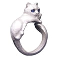 thumbnail image 1 of TopLLC Bagues Grands Yeux Bleus Mignonne Femme Patte Ouverte une Bague, 1 of 1