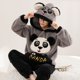 thumbnail image 3 of Conjunto de pijama de franela gruesa para mujer, ropa de dormir cálida para el hogar, Tops y pantalones para parejas, Unisex, Invierno, 3 of 5