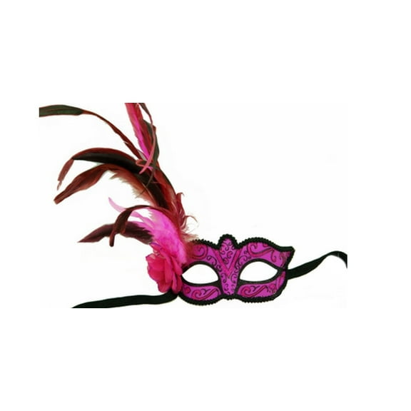 Kbw Women's Venetian Styled Eye Mask, Hot Pink