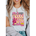 thumbnail image 2 of Women's White Crawfish Checkered Pattern Graphic Tee with Fun Slogan - [ZhiHiMeRi] | (US 20-22)2XL, 2 of 8