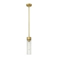 thumbnail image 2 of Innovations Lighting  Empire - 1 Light 11" Stem Hung Pendant Brushed Brass/Matte White, 2 of 5