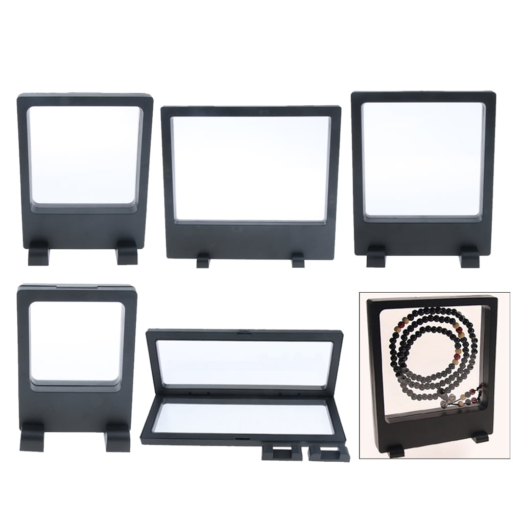 Jewelry 3D Floating Display Frame Case Box Exhibition Collectibles 11x9cm 