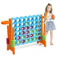 thumbnail image 2 of Topbuy 4-to-Score Giant Game Set for Kids Educational Toys with Ring Game and Basketball Hoop Indoor Outdoor Orange, 2 of 9