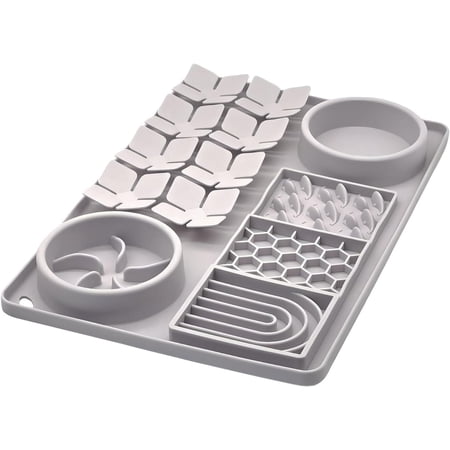 Jimin Slow Feeder Bowl Silicone Lick Mat with Suction Cups for Dog Cat Snuffle Mat for Pet Smell Training Puzzle Toys for Bored Puppy Interactive Sniff Mat for Slow Eating and Keep Busy