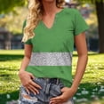 thumbnail image 1 of TaTaai Women's Casual V-Neck T-Shirt Soft Cotton Relaxed Fit Short Sleeve Button Placket All-over Random Print Spring Summer Daily Wear Fashion Lightweight Ladies Top Gift, 1 of 6