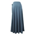 thumbnail image 3 of Doublju Women's Tie Waist Flared Wrap Maxi Skirt (Plus Size Available), 3 of 4