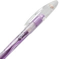 thumbnail image 3 of Pentel Sunburst Metallic Gel Pen, 0.8mm Tip Writes 0.4mm Line, Violet/Transparent Barrel Violet Ink, Box of 12 (K908-MV), 3 of 6