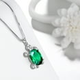 thumbnail image 3 of Juwaliy Turtle Collar Esmeralda Mayo Piedra Natal Encanto 925 Sterling Silver Verde Dije Cristal Joyería Mujeres Hija Esposa Navidad Regalo de Cumpleaños para Madre, 3 of 7