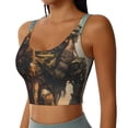 thumbnail image 2 of Balery desert Man Shepherd Dog Sujetadores deportivos con espalda cruzada para mujer, acolchados, sin costuras, de alto impacto, ideales para yoga, gimnasio, entrenamiento y fitness.-Large, 2 of 8
